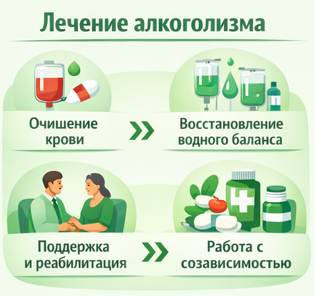 лечение алкоголизма в Богдановиче этапы